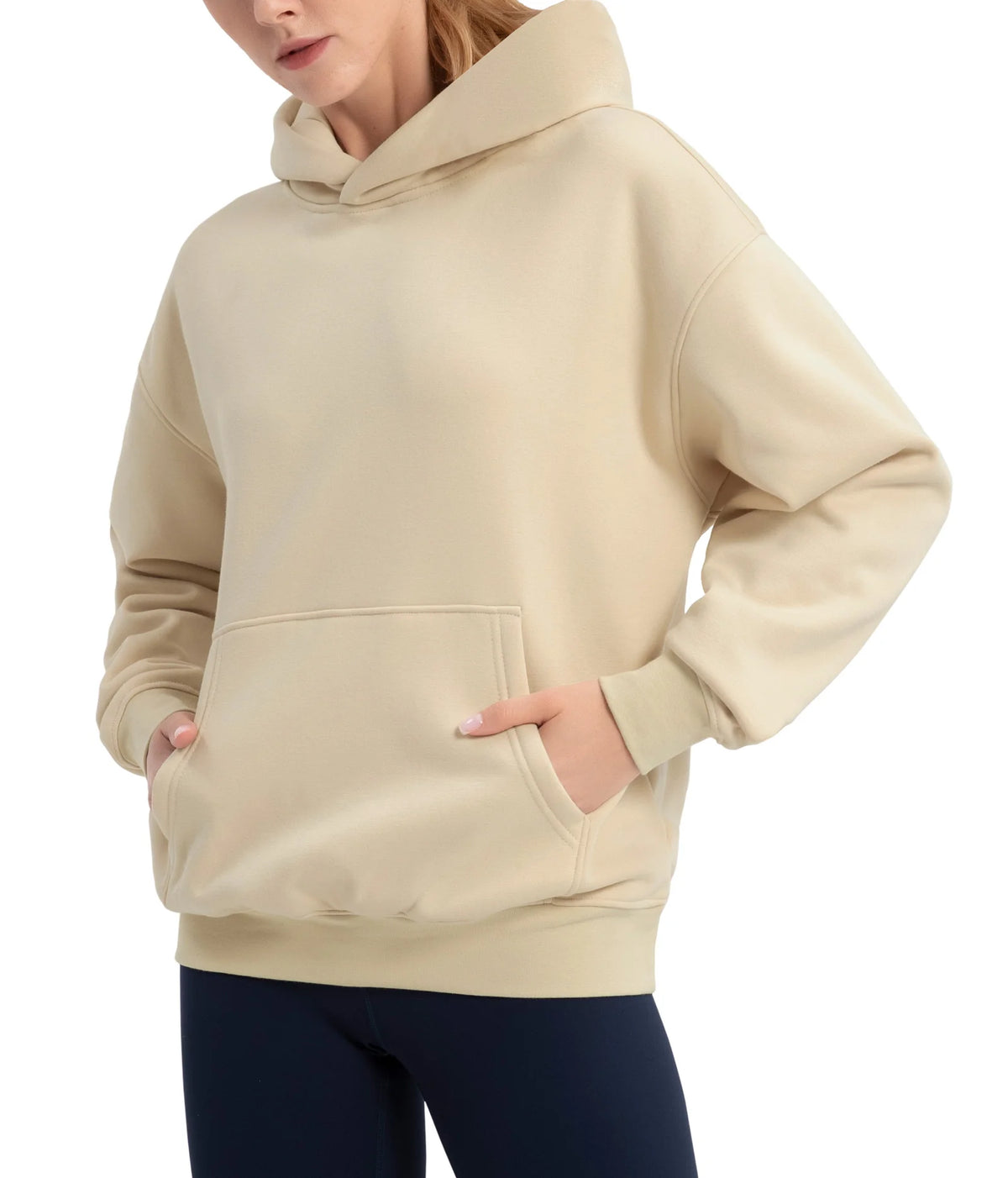 The Gym People Women Oversized Fleece Hoodie Pullover Sweatshirt