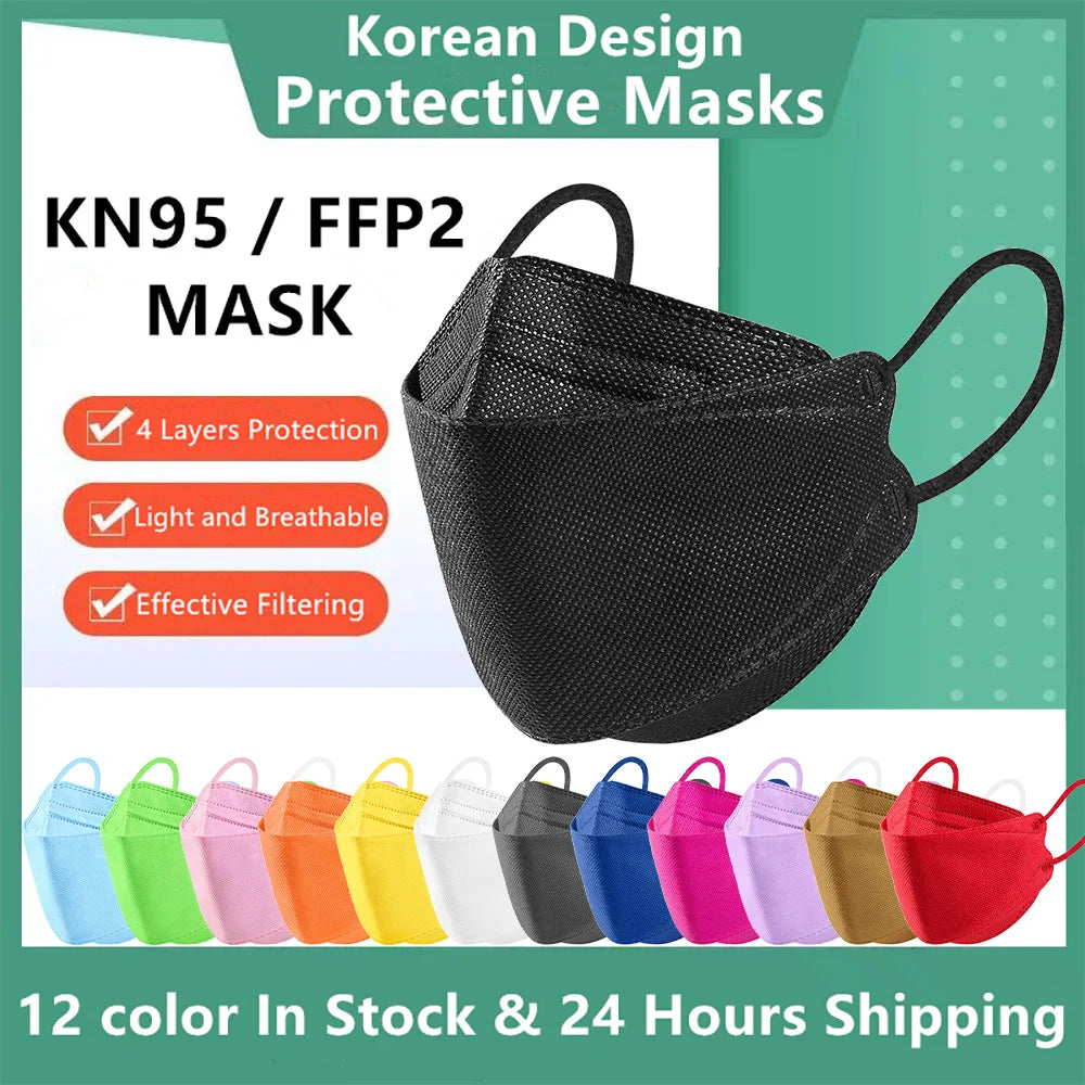 YUKUI KN95 FFP2 KF94 Face Mask CE Certified Disposable Masks