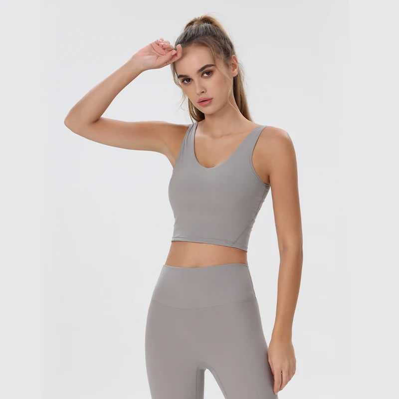 Womens Yoga Vest Activewear Top For Workout And Running