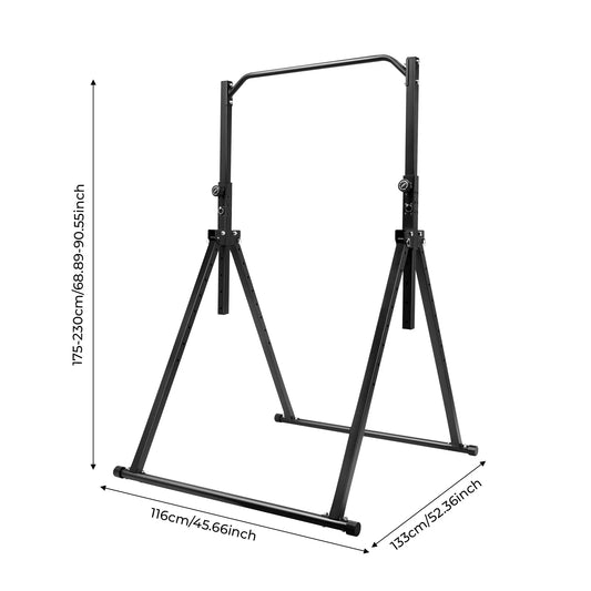 Triangular Pull Up Station Adjustable Height Carbon Steel Home Gym