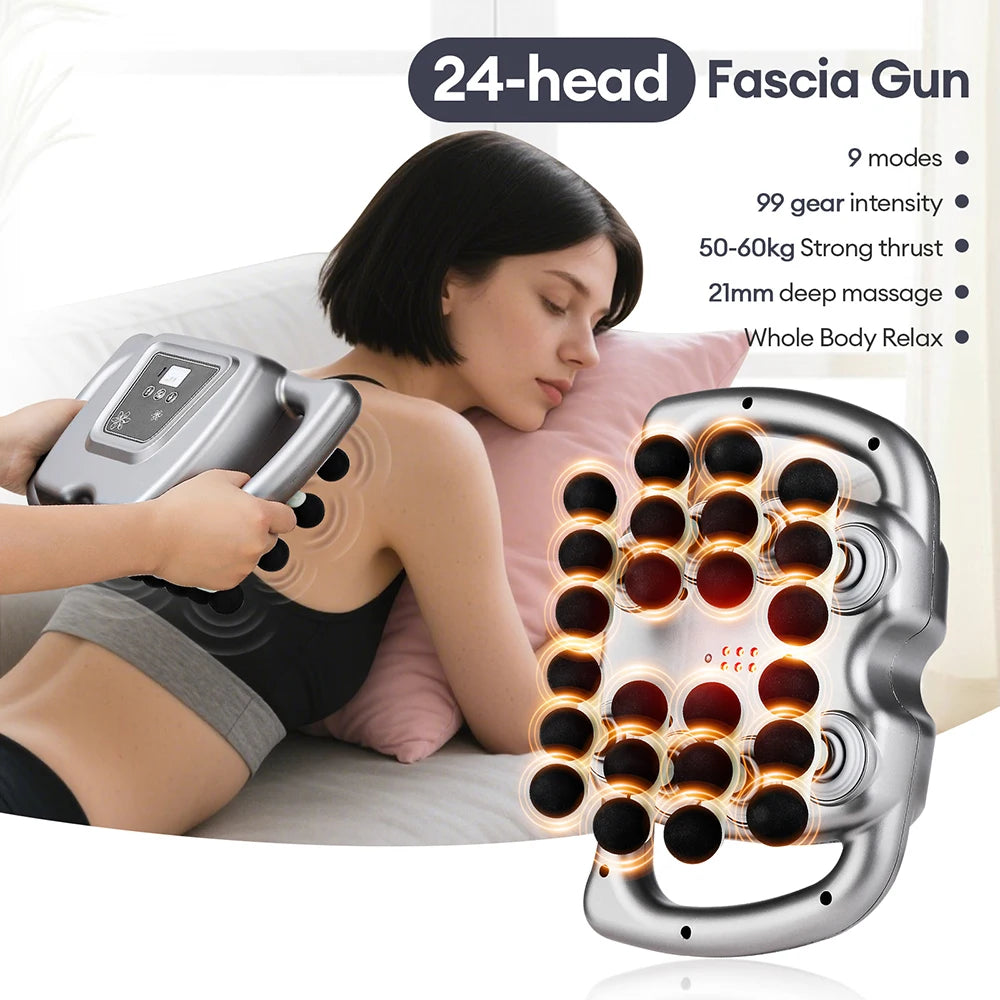 Foreverlily 24-Head Fascia Gun With 9 Modes High Frequency Massage