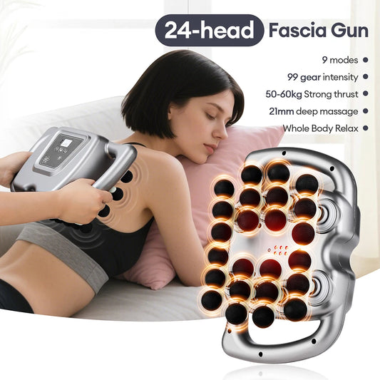 Foreverlily 24-Head Fascia Gun With 9 Modes High Frequency Massage