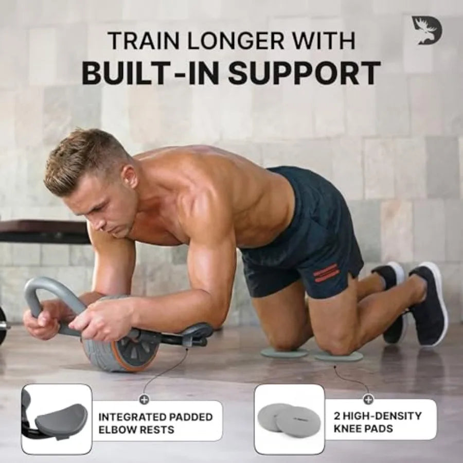 Ab Roller Wheel With Elbow Support And Knee Pads Exercise