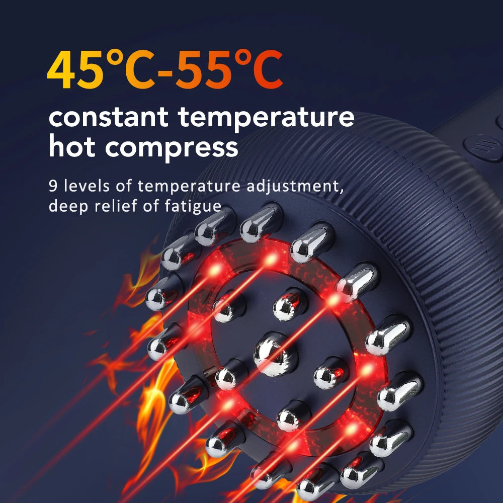 Hailicare Wireless Electric Heated Microcurrent Massage Brush For Back Massage
