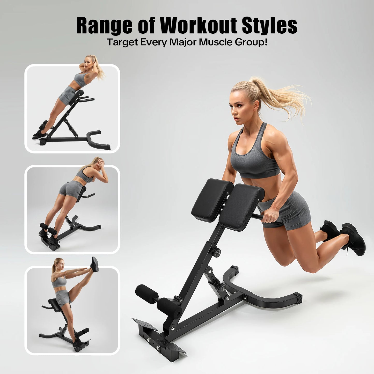 Roman Chair Back Extension Machine With 330Lbs Capacity