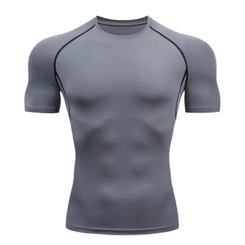 Men's Compression T Shirt For Outdoor Training And Fitness
