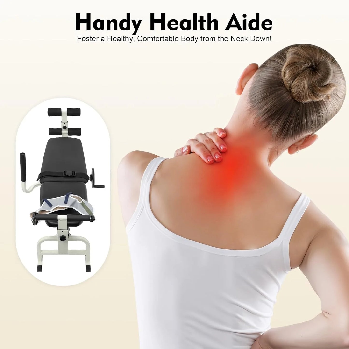 Back Stretch Bench for Neck and Lumbar Decompression at Home