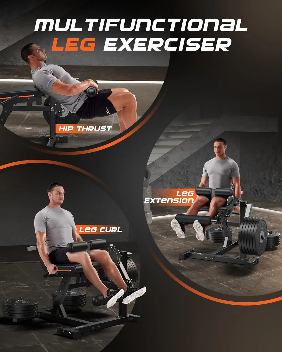 Feierdun Leg Extension Curl Machine For Lower Body Workouts Adjustable
