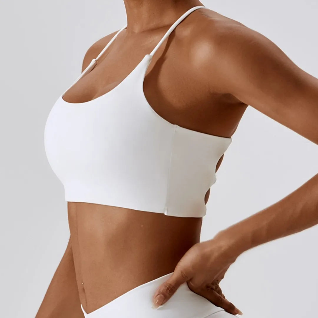 Women Crossback Sports Bra With Chest Pad For Yoga