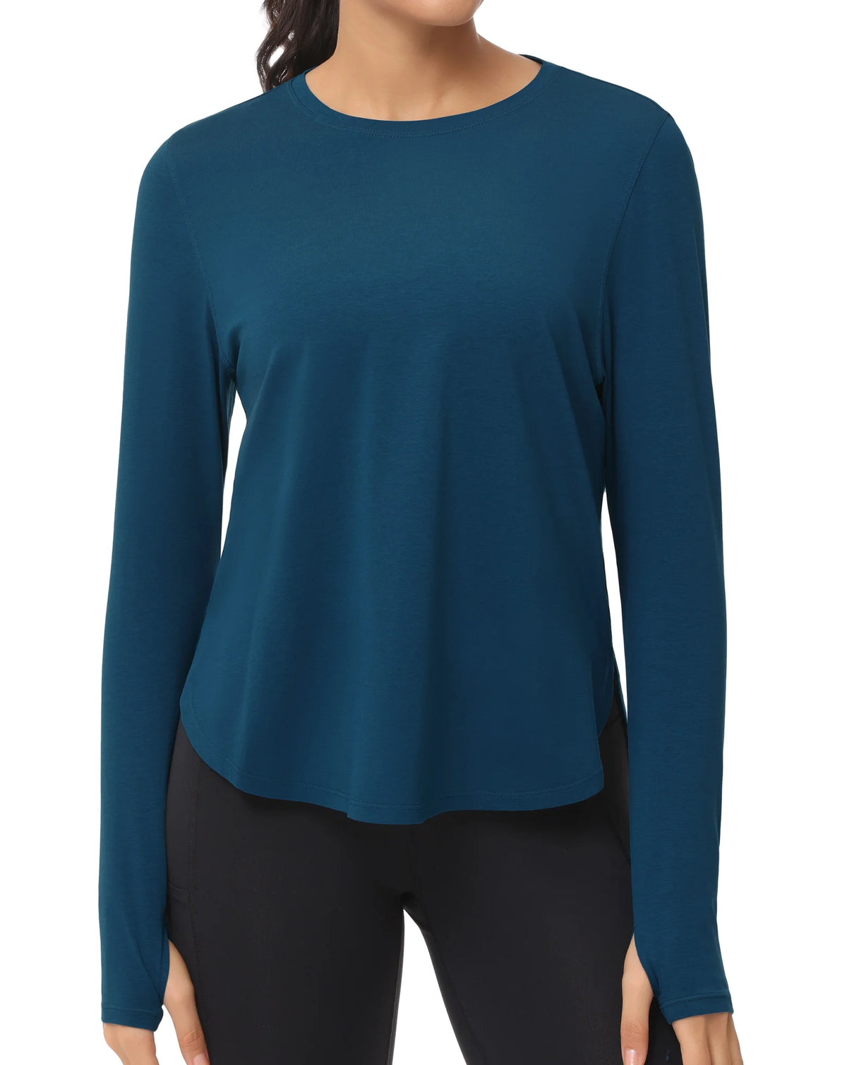 The Gym People Women's Long Sleeve Thumb Hole Yoga Shirt