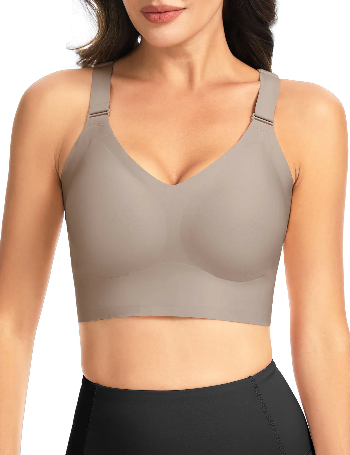 The Gym People Womens Wireless Push Up Racerback Seamless Bralette