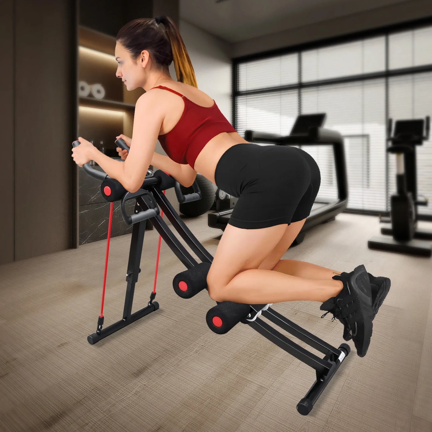 GIKPAL Foldable Ab Machine For Home Gym Core Abs Workout