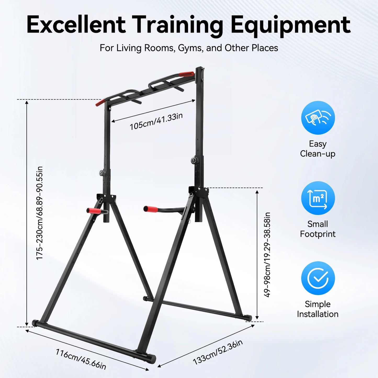Adjustable Pull Up Bar Foldable Home Gym Station 200kg Load