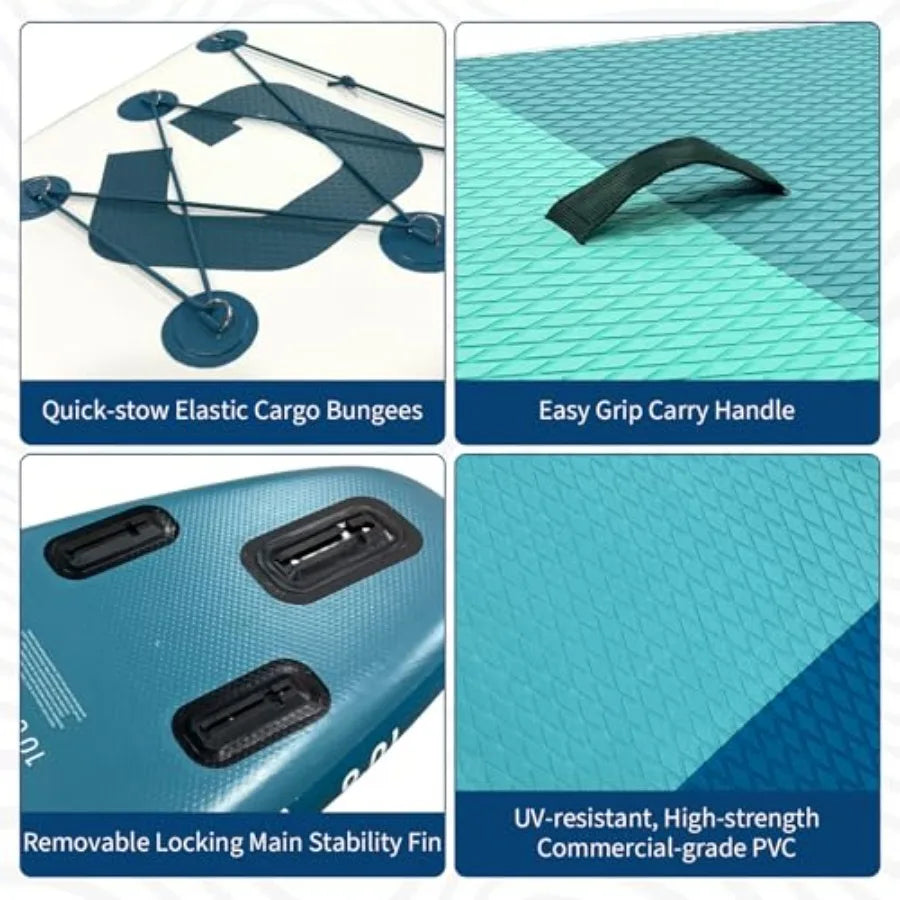 Inflatable Stand Up Paddle Board Durable PVC Ultra Stable