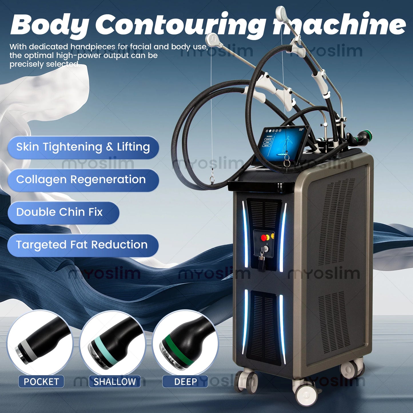 Coolwaves Pro 3 Handles Onda Lift Fat-Reduction Body Contouring Device