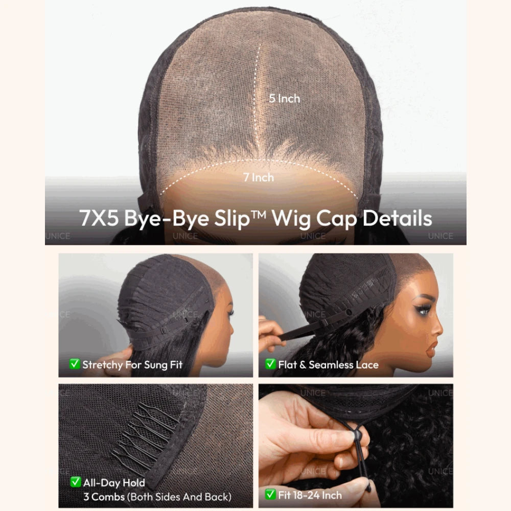 Unice Pre Layered Yaki Bob Glueless Human Hair Lace Wig