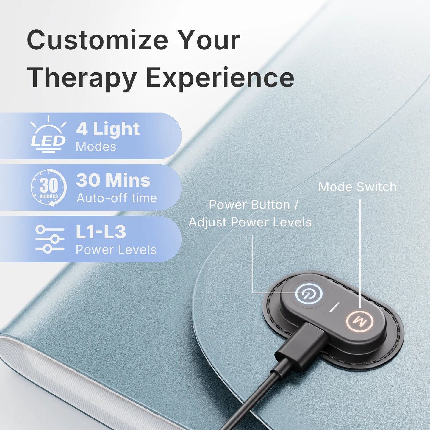 Hello Face Red Light Therapy Pad 660nm 850nm Near Infrared