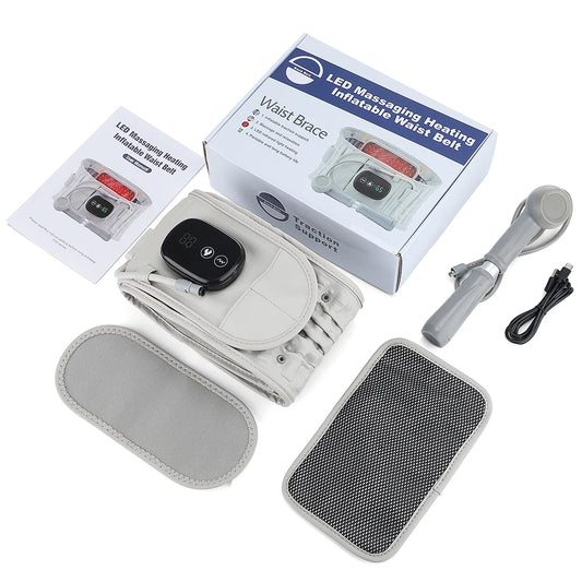 PASTSKY Rechargeable Heating Waist Massager With Inflatable Lumbar Traction
