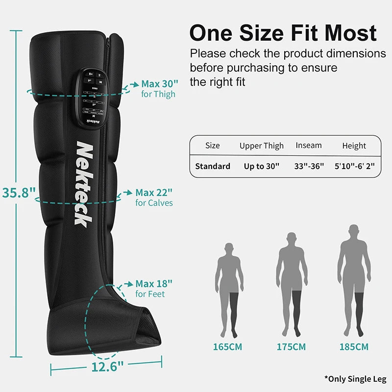 Nekteck Air Pressure Leg Massager Cordless Compression Boots