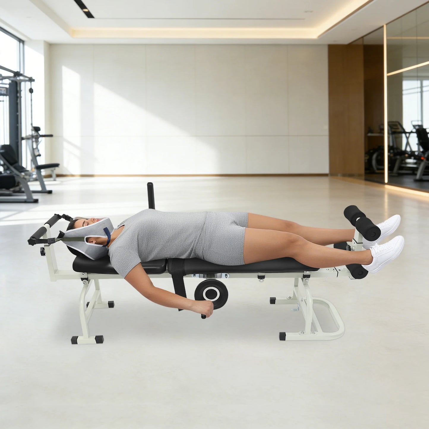 Back Stretch Bench Multifunctional Neck Stretcher For Lumbar Traction