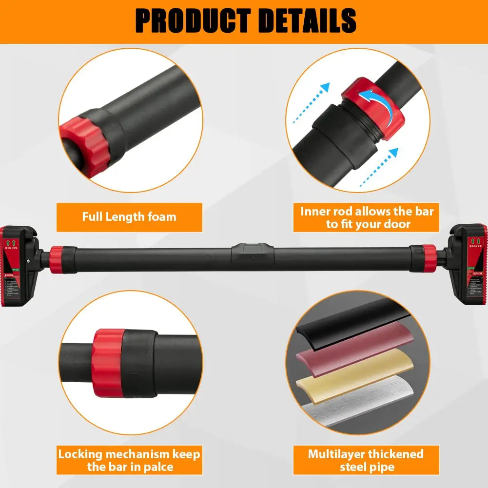 Heavy Duty Adjustable Doorway Pull Up Bar With Level Meter