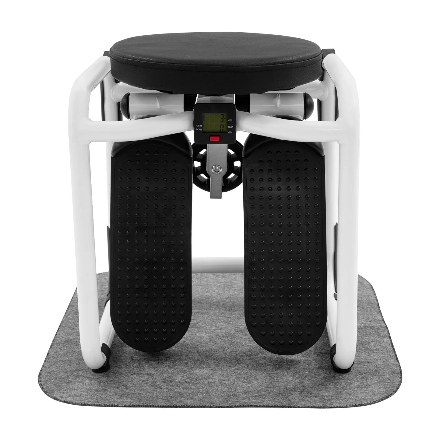Stair Stepper With Seat And Resistance Bands For Home Gym