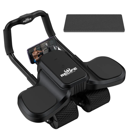 2 In 1 Abdominal Wheel Knee Mat With Automatic Rebound