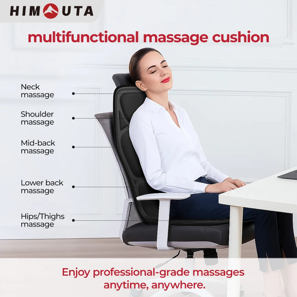 HIMOUTA Electric Back Massager Full Body Chair Cushion Heated