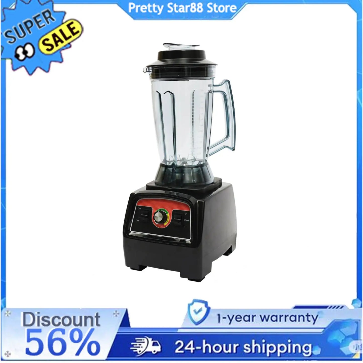 Bymaocar Large Capacity Juicer Blender For Juices And Milkshakes
