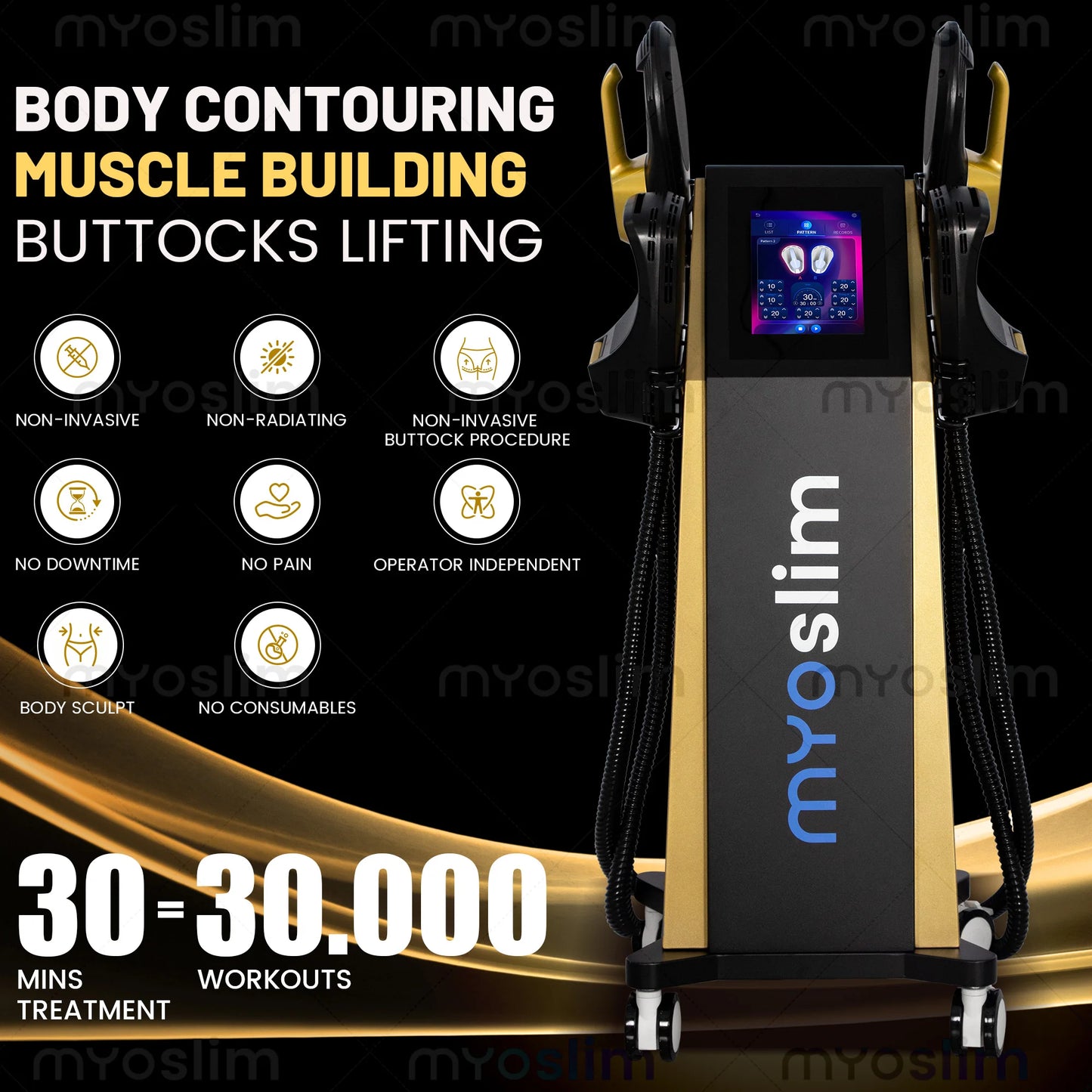 MYOSLIM Vertical EMS Body Sculpt Machine For Noninvasive Contouring