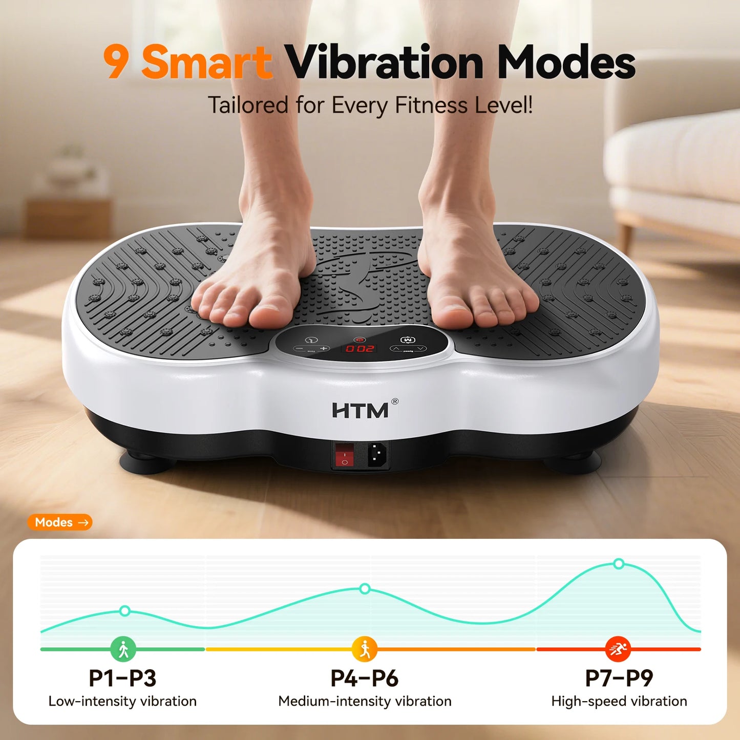 Vibration Exercise Plate Machine Full Body Shaker 120 levels Adjustable Speed Weight Loss Fat Shaking Machines Workout Portable Fitness Equipment