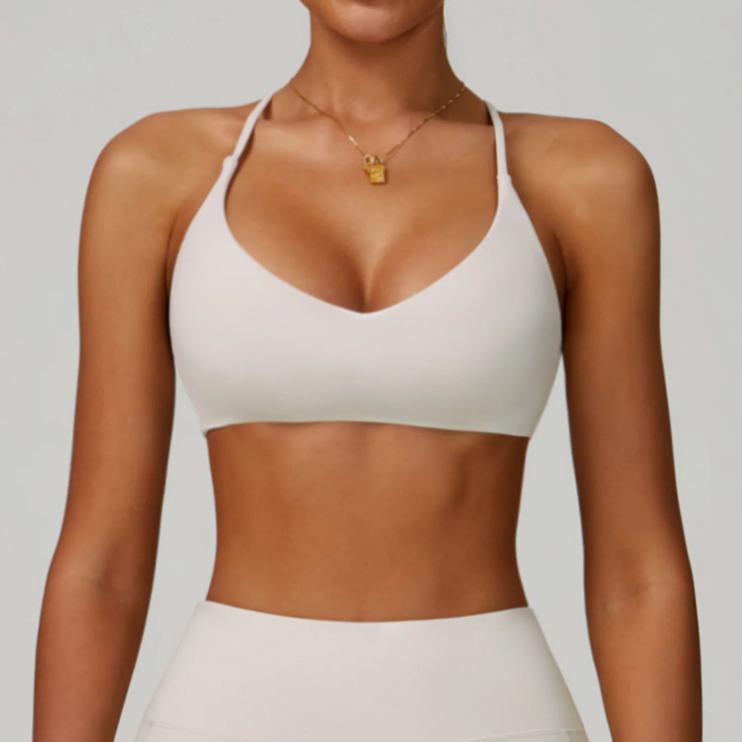Cross Shoulder Straps Sports Bra Anti-Sweat Gym Top Women Yoga