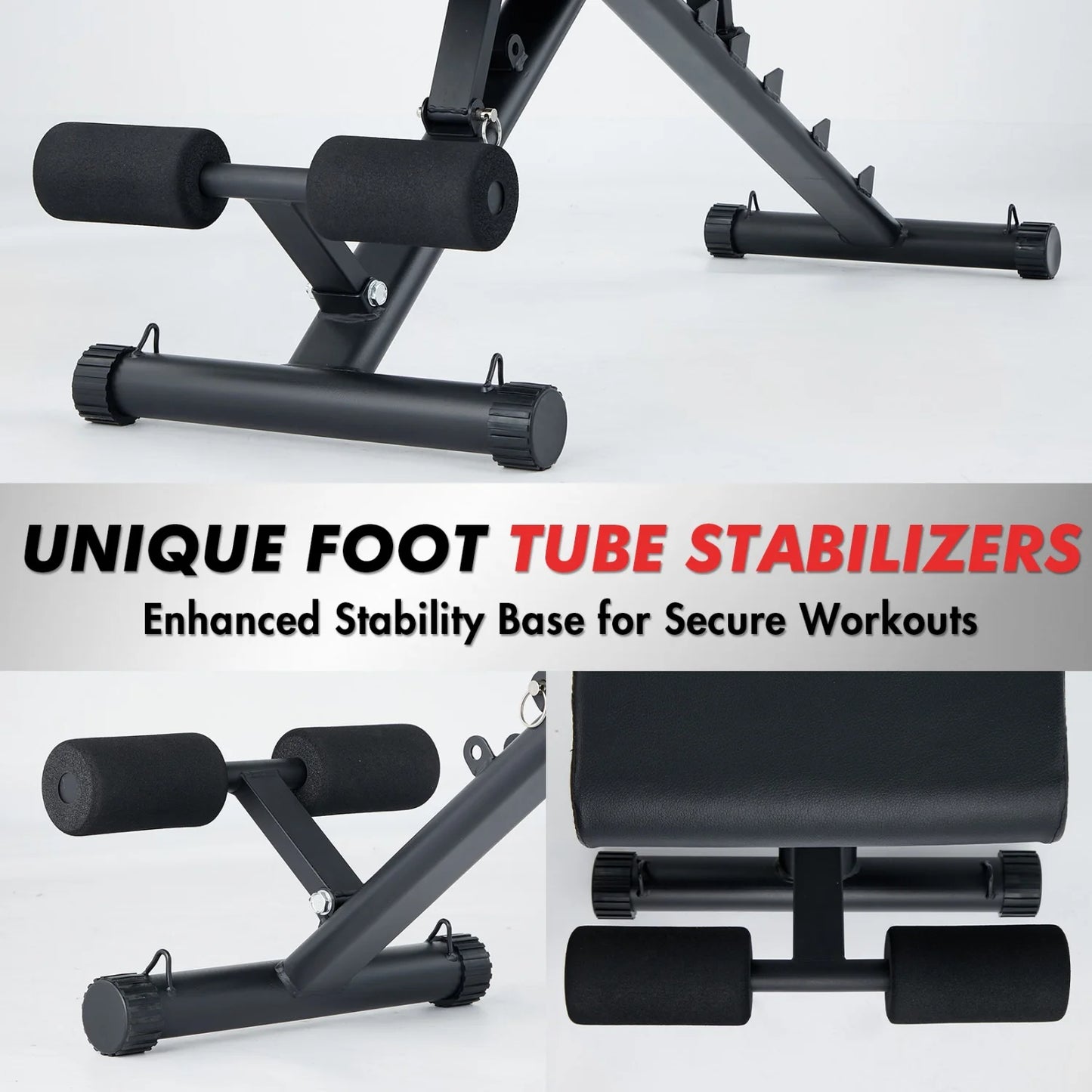 HiMISS Foldable Weight Bench For Home Gym With Multi-Position Adjustments