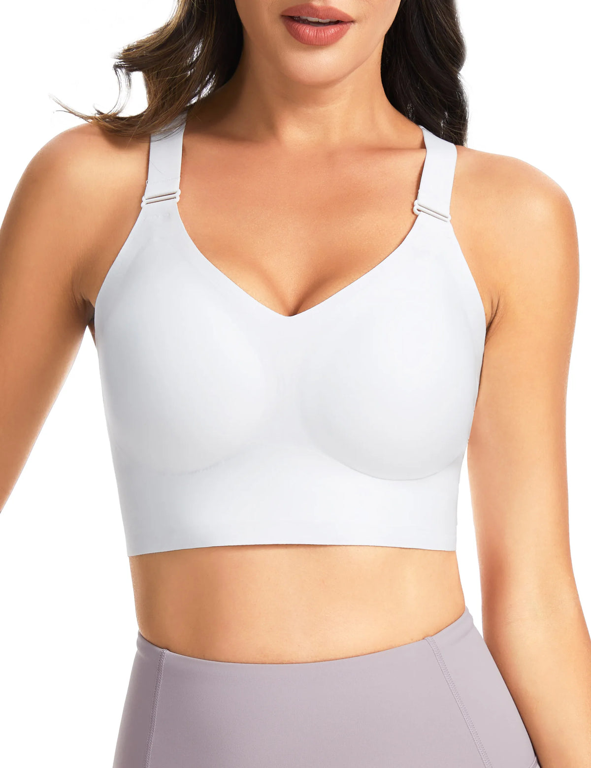 The Gym People Womens Wireless Push Up Racerback Seamless Bralette