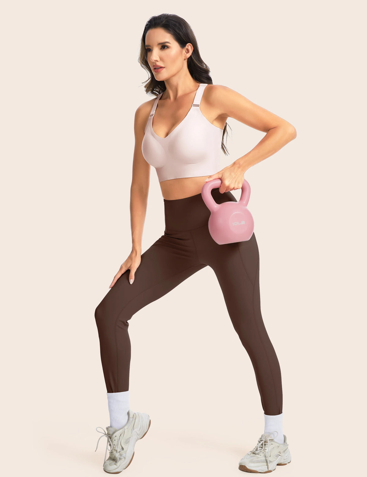 The Gym People Womens Wireless Push Up Racerback Seamless Bralette