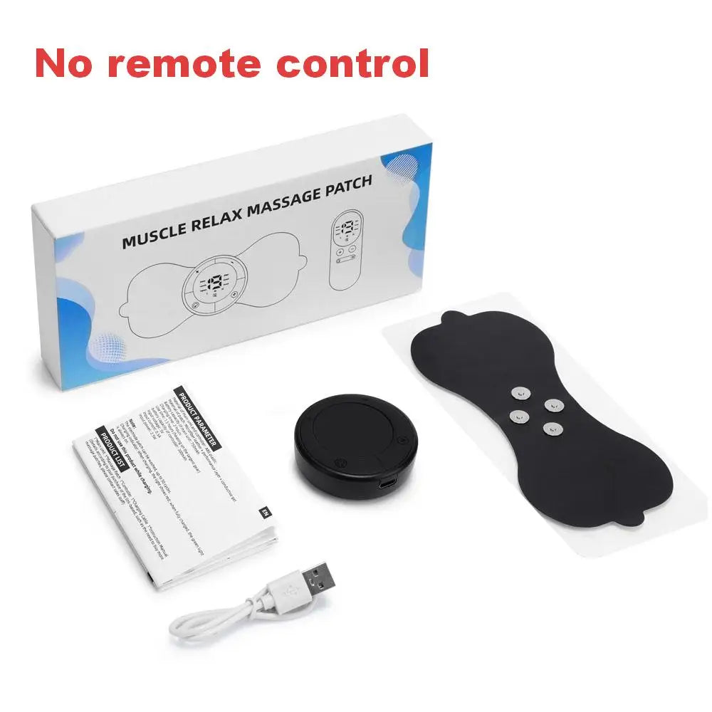 Electric Neck Massager EMS Muscle Massage 6 Mode Stimulator Low Frequency Instrument Hot Compress Back Cervical Calf Patches Mini Device