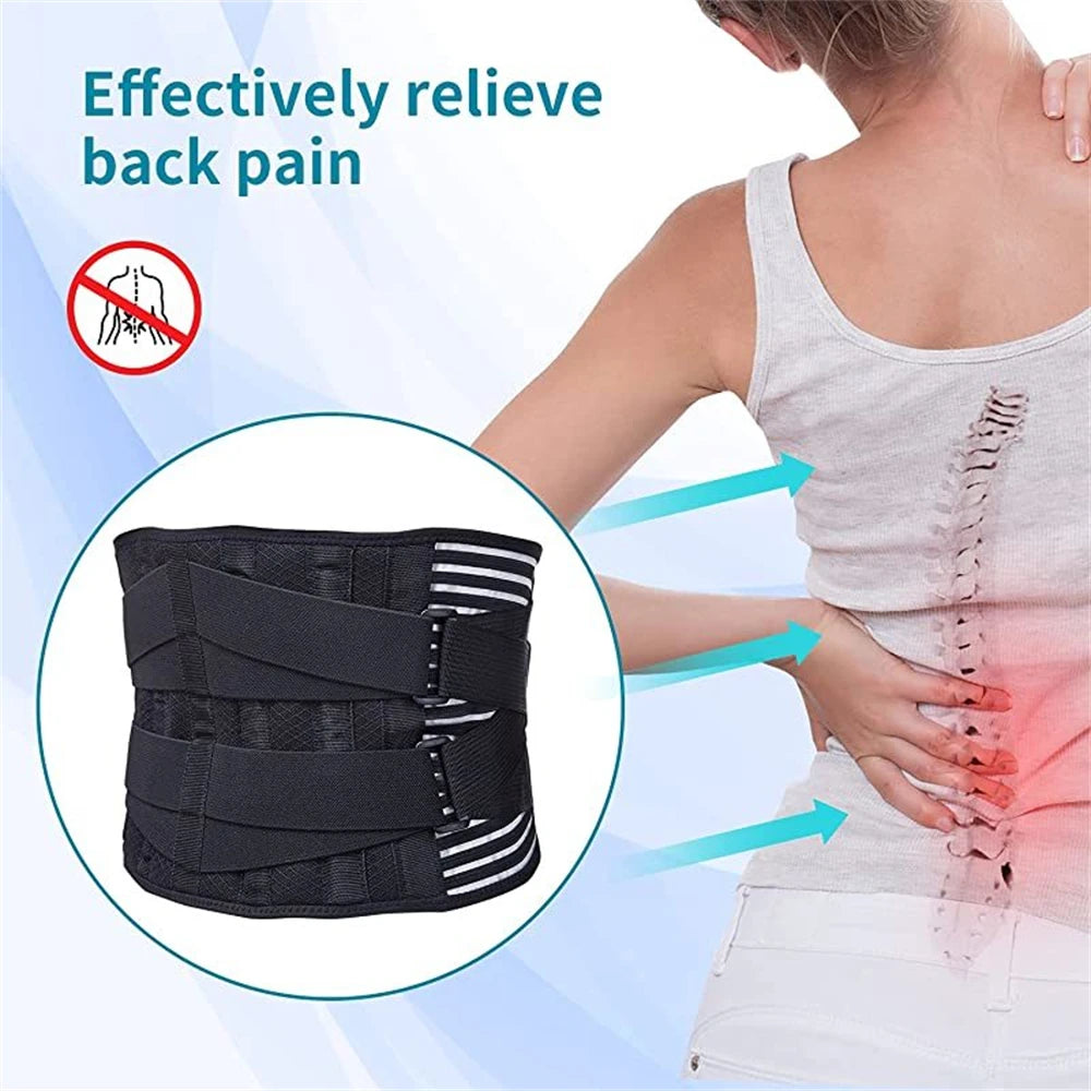Lumbar Back Brace With 6 Stays Anti Skid Orthopedic Support