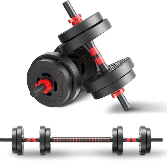 Adjustable Dumbbell And Barbell Strength Training Home Gym Set