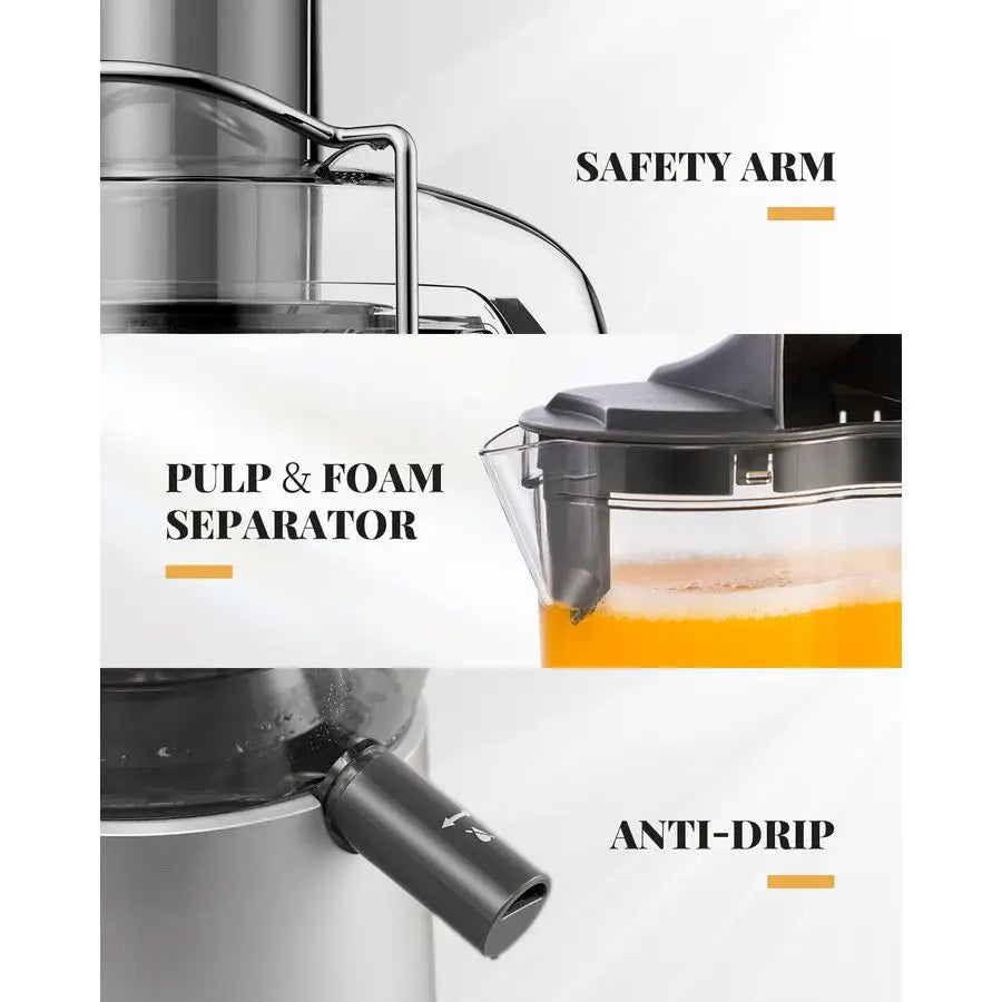 XMSJ 1200W Juicer, Heavy Duty Copper Motor, Dual Speed