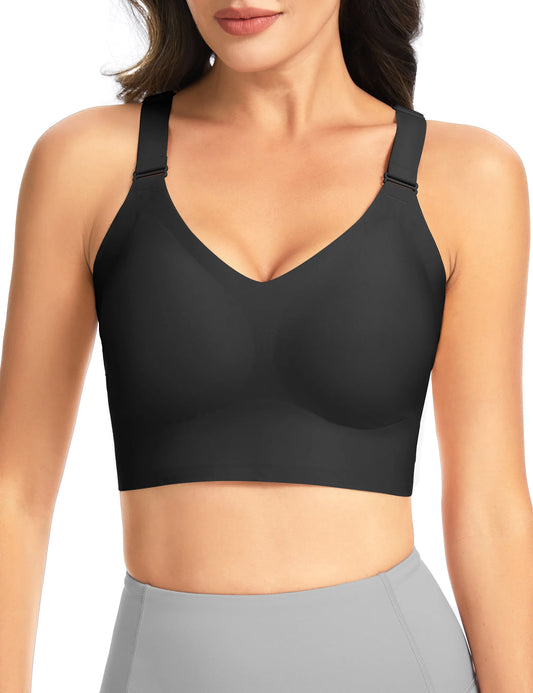 The Gym People Womens Wireless Push Up Racerback Seamless Bralette