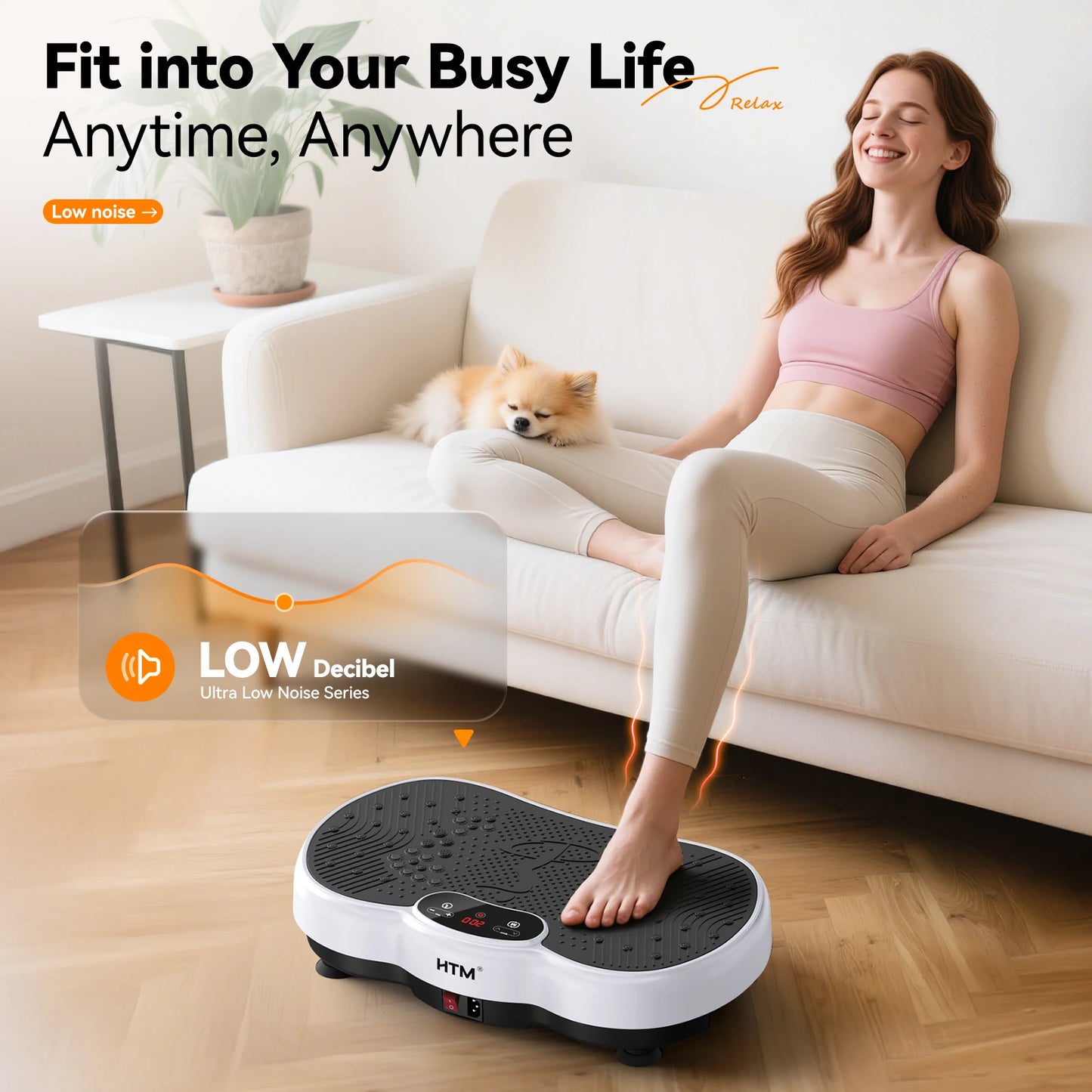 Vibration Exercise Plate Machine Full Body Shaker 120 levels Adjustable Speed Weight Loss Fat Shaking Machines Workout Portable Fitness Equipment