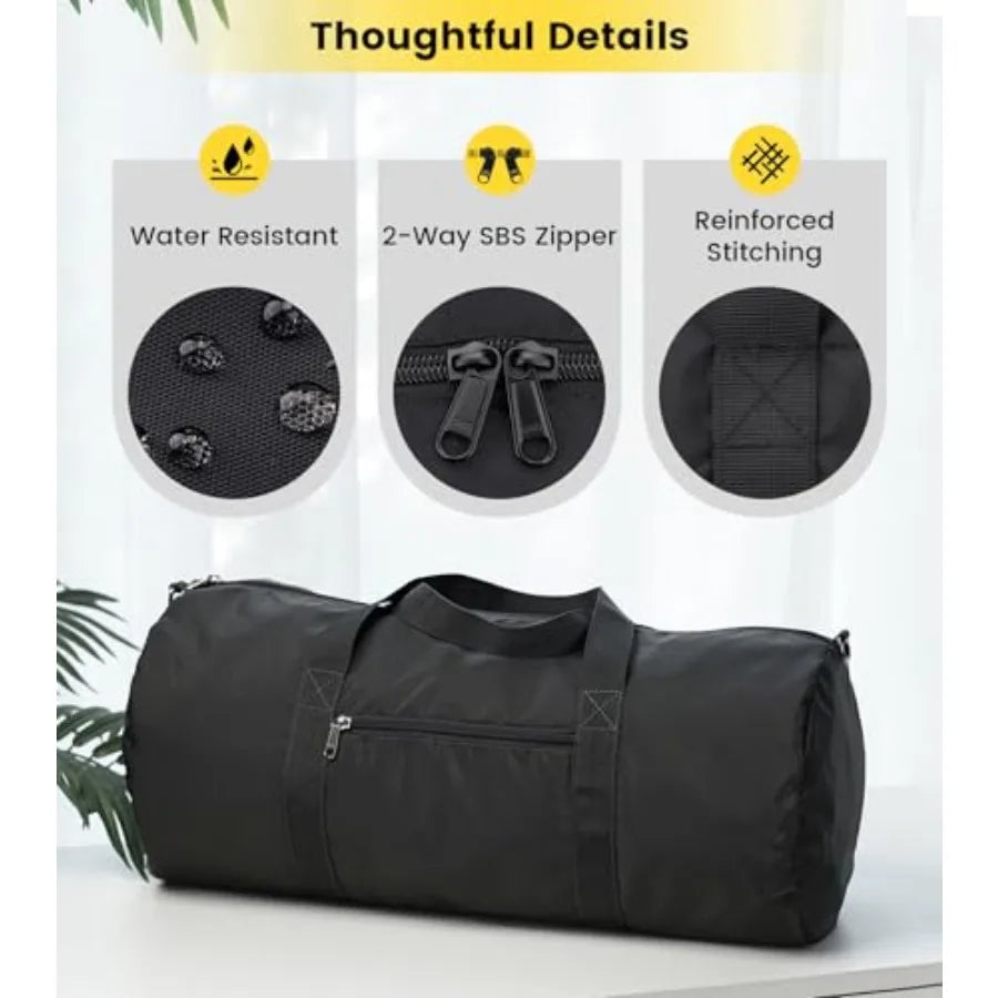 Foldable Duffel Bag For Travel And Gym With Inner Pocket
