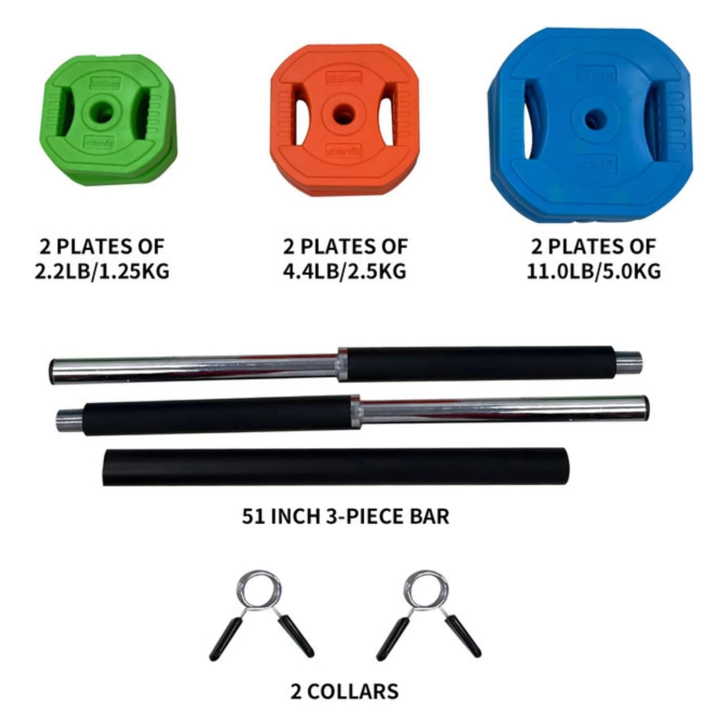 TWISTER.CK Adjustable Barbell Disk Weights Set 40lb 20kg