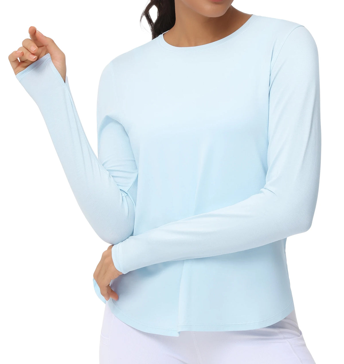 The Gym People Women's Long Sleeve Thumb Hole Yoga Shirt