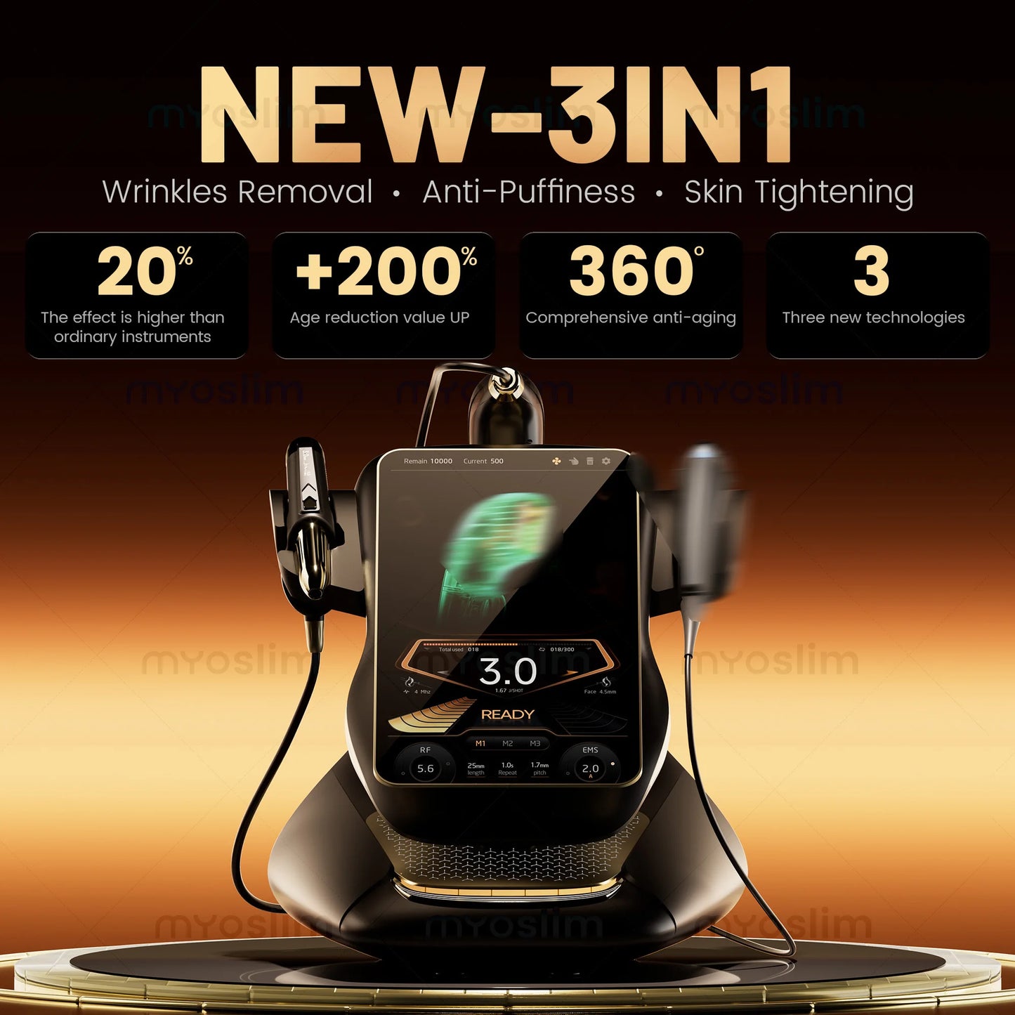 360MAX 25D HiFU Three In One Facial Machine Anti Aging