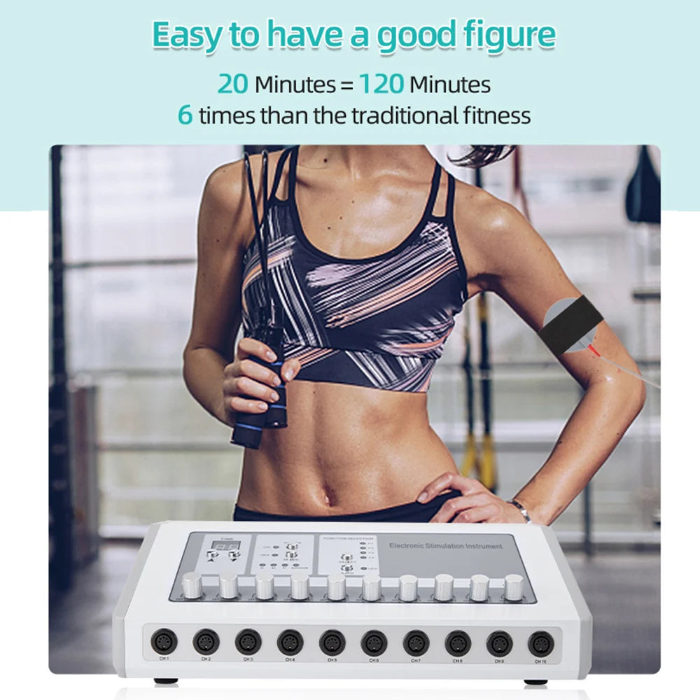3 iN 1 Microcurrent muscle stimulator Electrostimulation Machine Russian Waves Electric Muscle Stimulator massager Body Massager Weight Loss machine