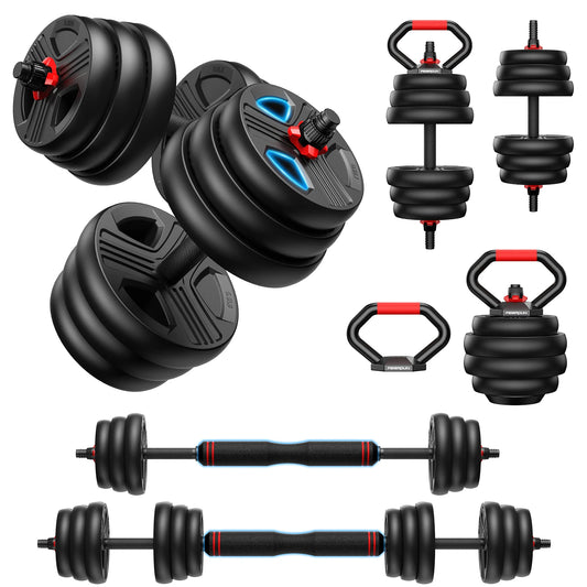 FED Fitness 5-in-1 Adjustable Dumbbell Set 20/35/45/70/90 Lb