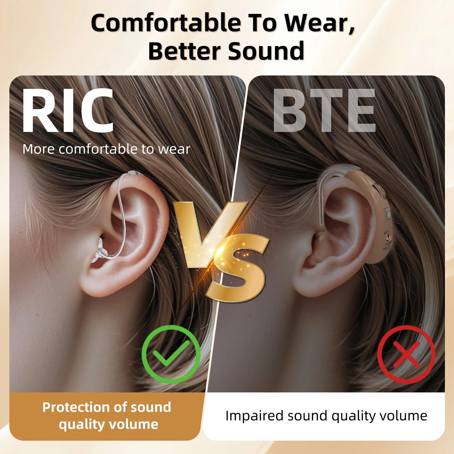 K&FCOPTEE Rechargeable Hearing Aids Adults Digital Ear Amplifier