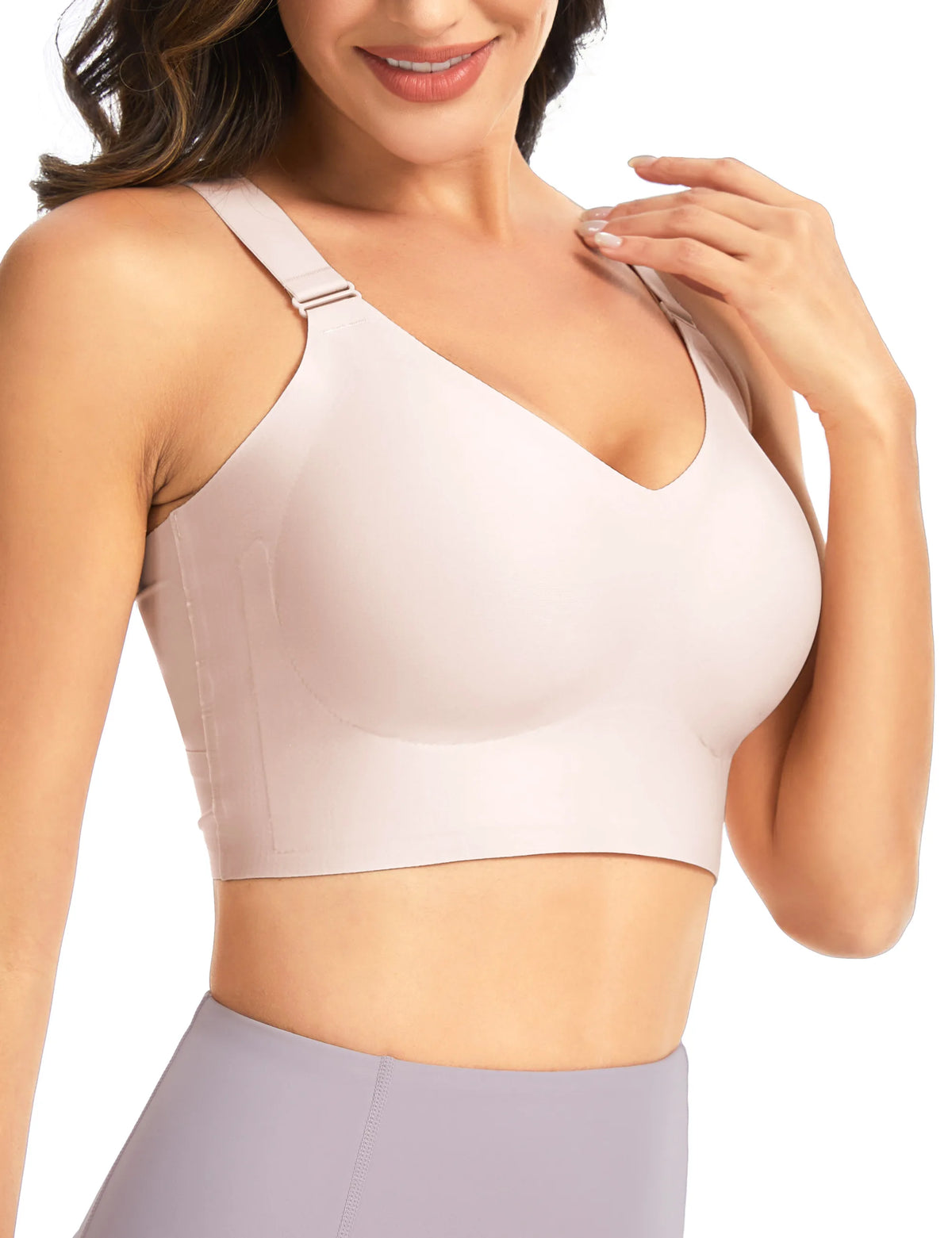The Gym People Womens Wireless Push Up Racerback Seamless Bralette
