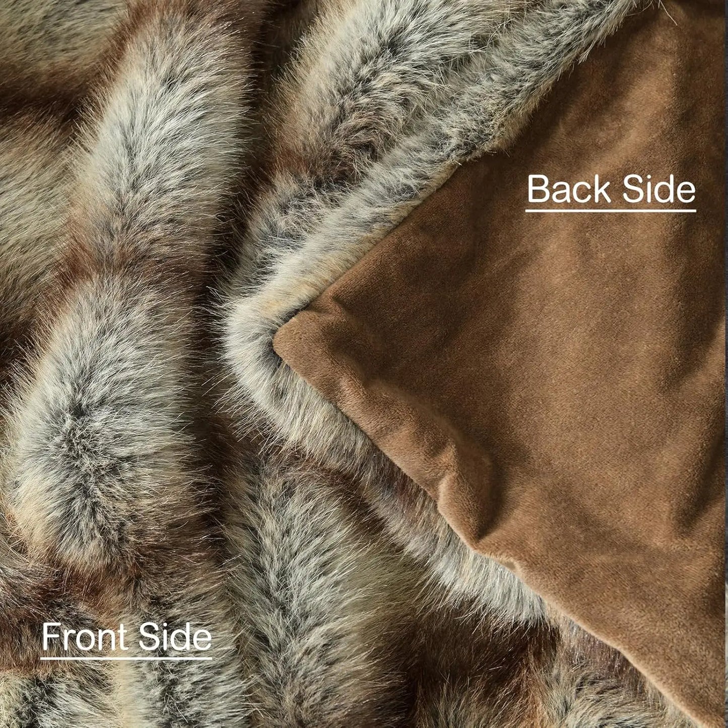 Luxurious Plush Throw Blanket With Faux Fur For Cozy Comfort